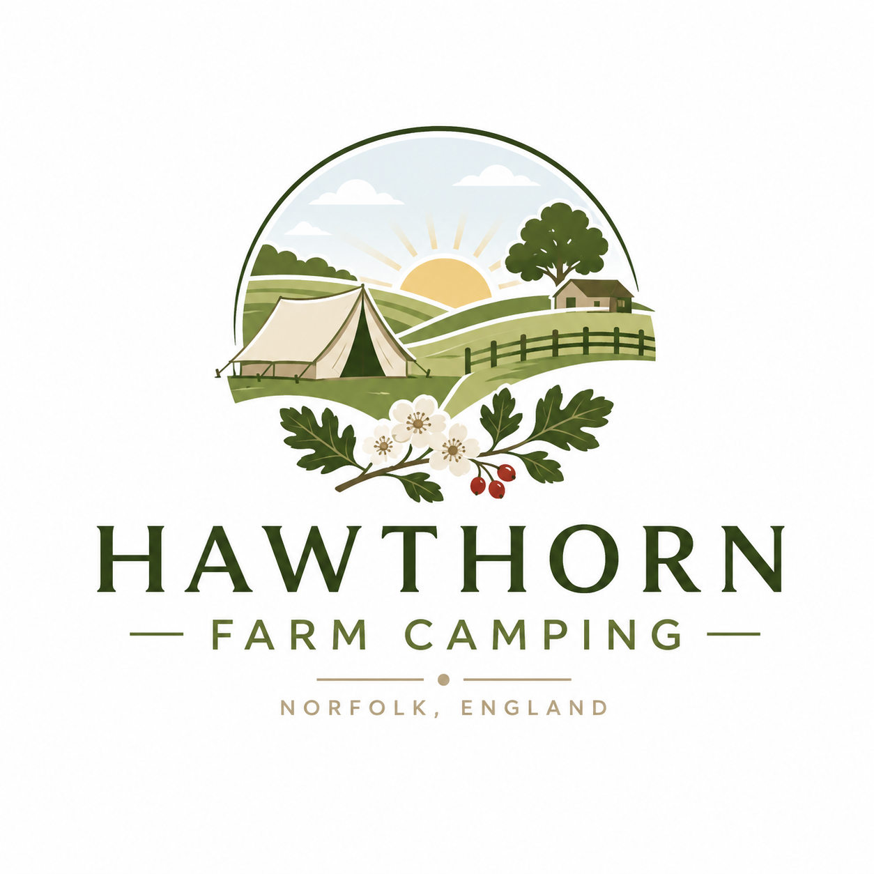 Hawthorn Farm Camping, Norfolk England
